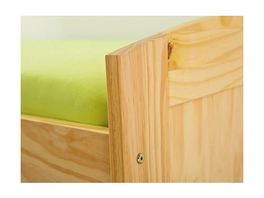 Lit Banquette Enfant Bois "Rob" 90x200cm Naturel