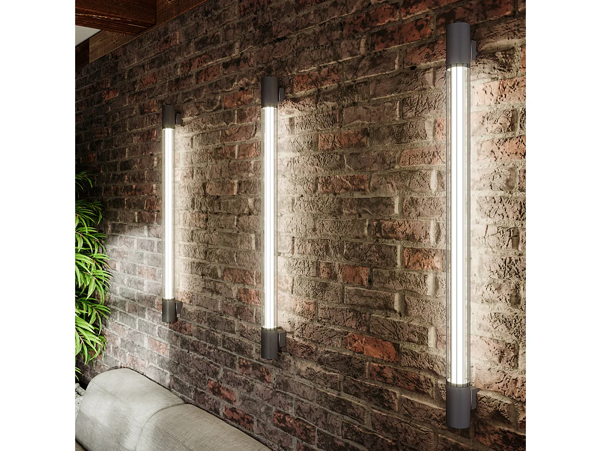 Flush Wall lichts Linear Black T8 Flächenbündige Wandleuchten Linear Schwarz T8