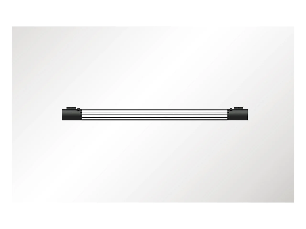 Wandlampen Valo Minimalistisch Van  - 1 Lichtbronnen - L.105 X H.7 Cm - Zwart