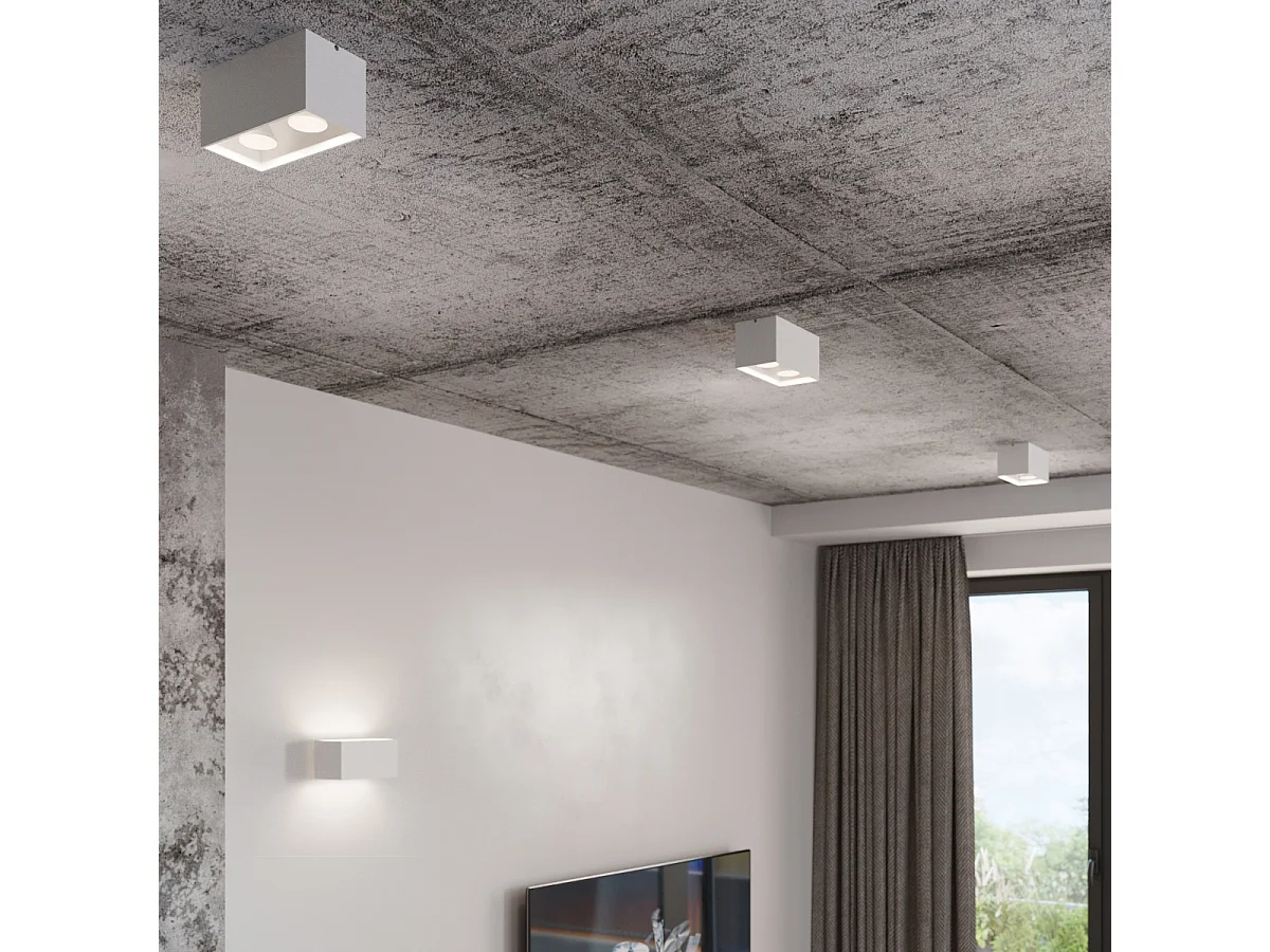 Sollux QUAD MAXI Applique murale encastrable à 2 lumières blanc