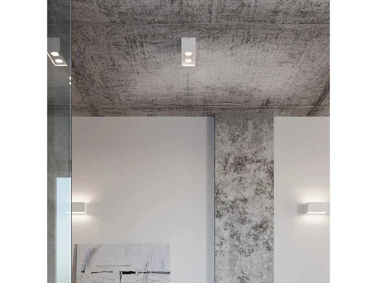 Sollux QUAD MAXI Applique murale encastrable à 2 lumières blanc