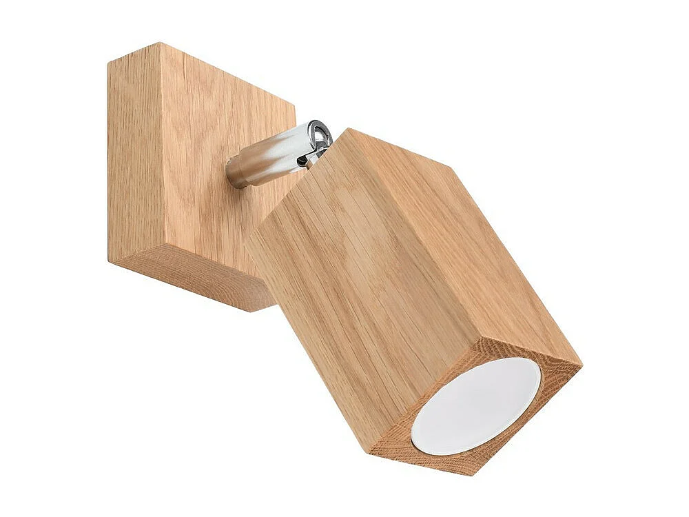 Wandlampen Keke Scandinavisch Van  - 1 Lichtbronnen - L.8 X H.17 Cm - Eik