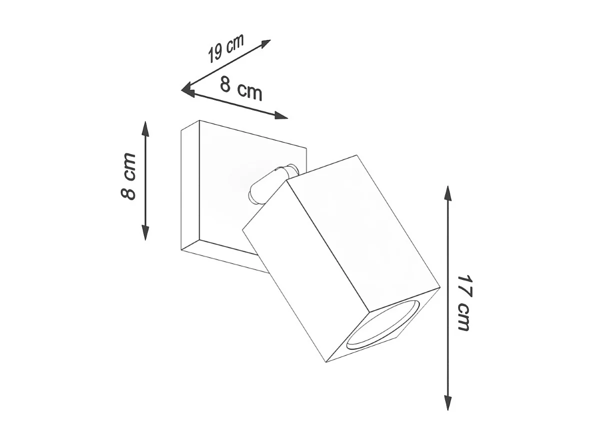 Wandlampen Keke Scandinavisch Van  - 1 Lichtbronnen - L.8 X H.17 Cm - Eik