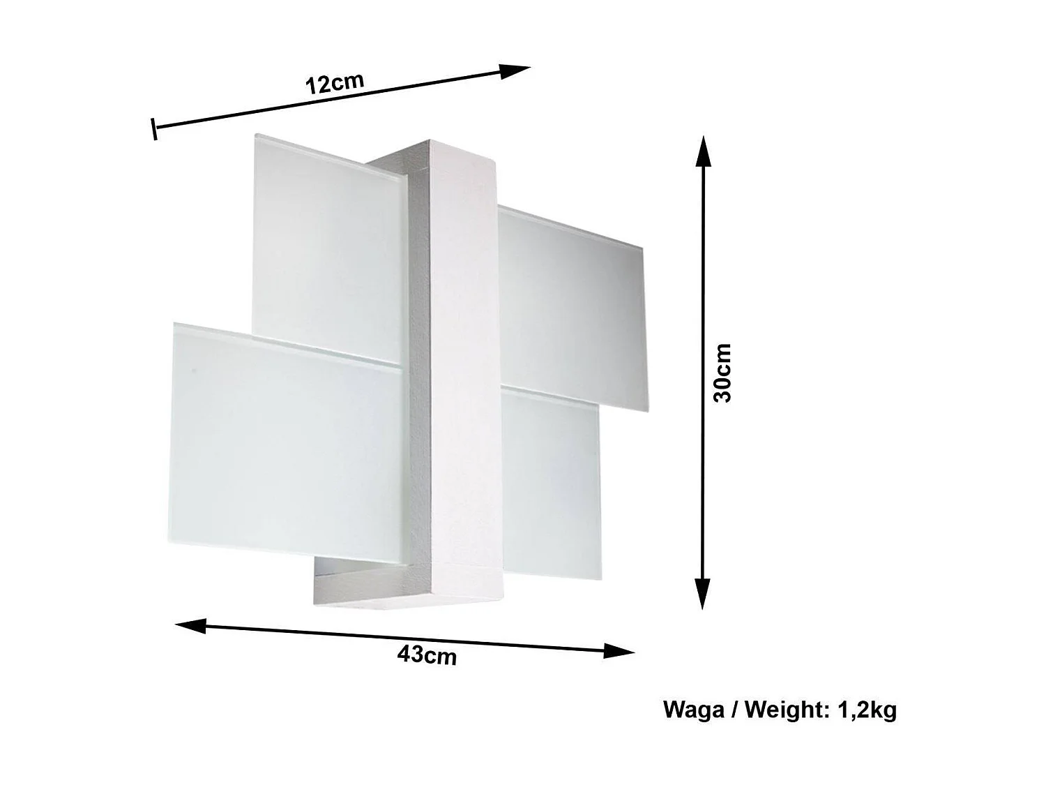Sollux FENIKS - 1 licht Flush Wandleuchte Weiß, E27