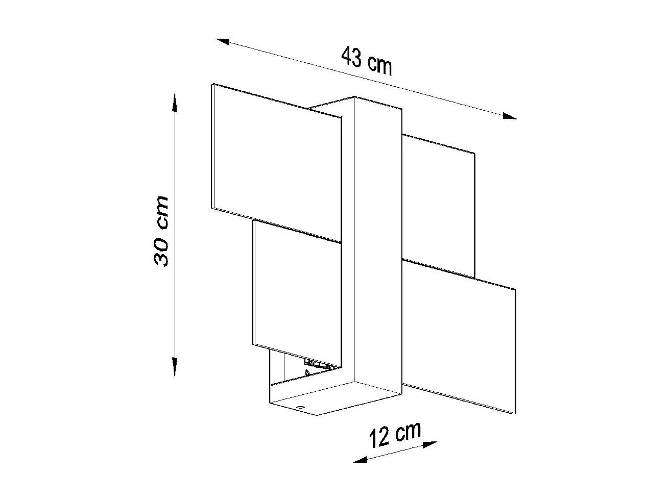 Sollux FENIKS - 1 licht Flush Wandleuchte Weiß, E27