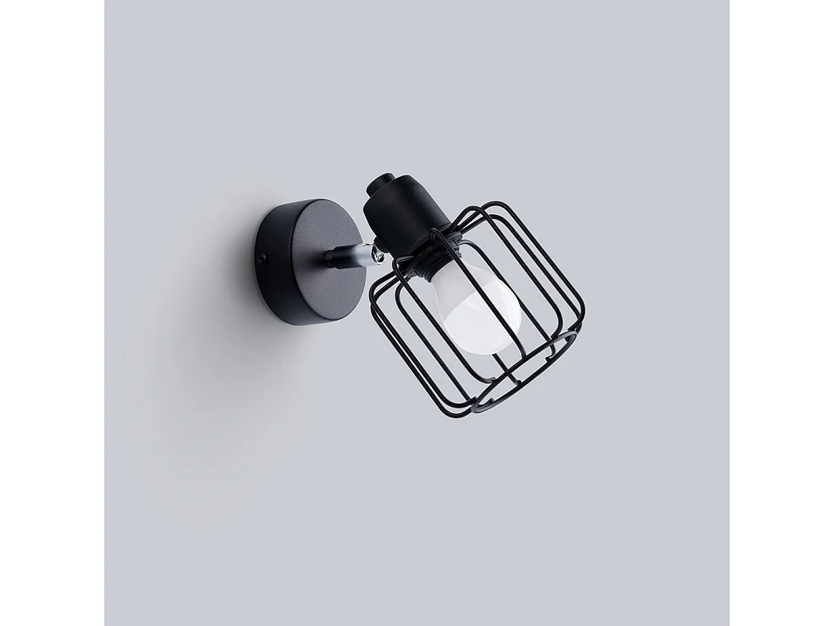 Wandlampen Beluci Modern Van  - 1 Lichtbronnen - L.14 X H.18 Cm - Zwart