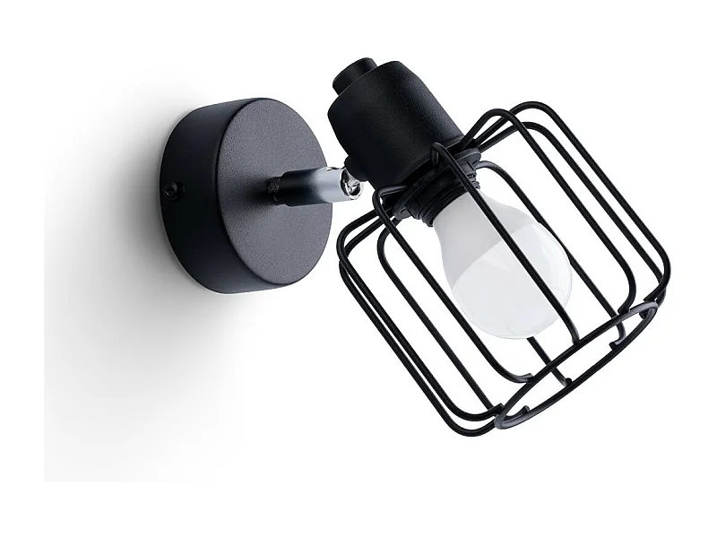 Candeeiros De Parede Beluci Moderno, Aço - 1 Lichtbronnen - L.14 X H.18 Cm - Preto