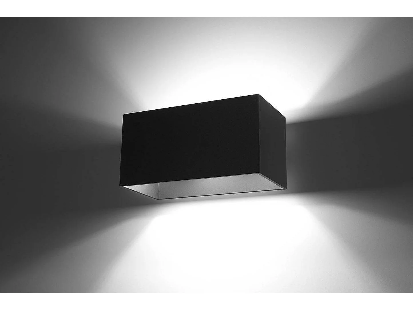 Sollux QUAD MAXI Applique murale encastrable à 2 lumières, noir
