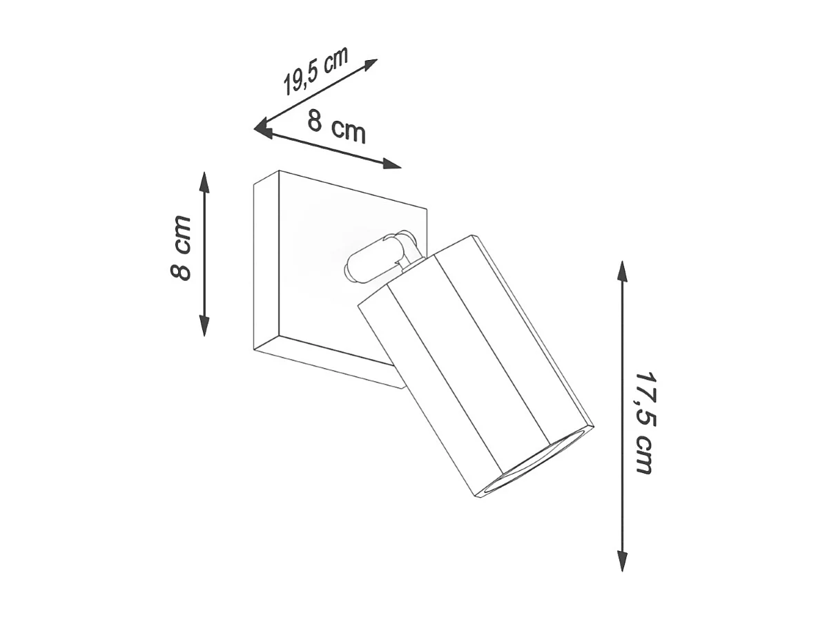 Sollux Lighting Zeke Roble Octagon Single Foco Madera, 1x GU10