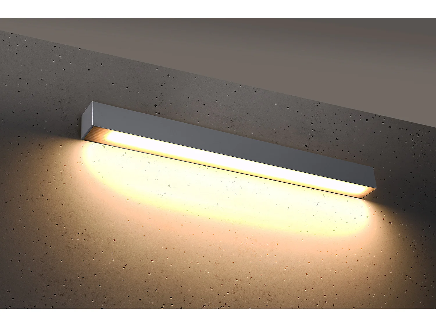 Integrierte LED flächenbündige lineare Wandleuchten Grau Applique lineari da incasso a LED integrate grigie