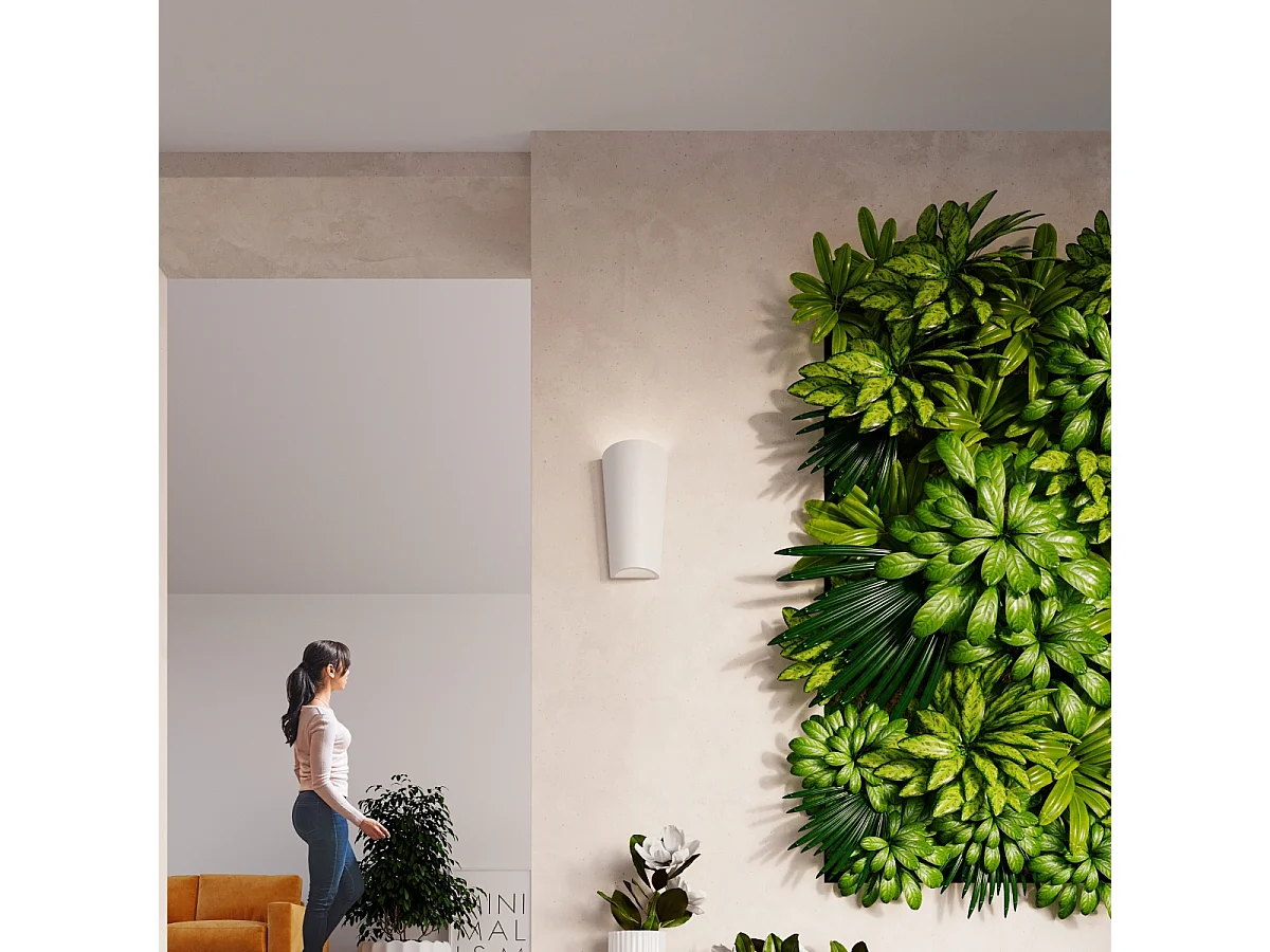 Up & Down Plaster Wall Lamp White E27 Up & Down Gips Wandleuchte Weiß E27