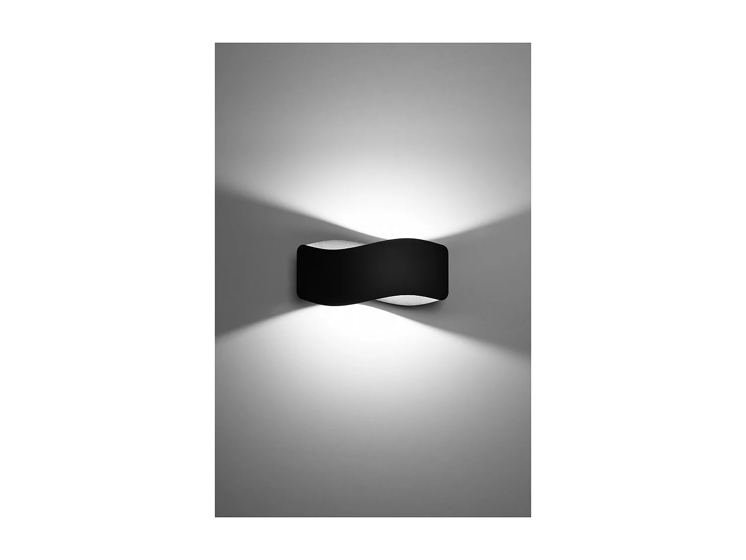 Sollux lichting Tila Up & Down Wandleuchte, Schwarz, 30 cm