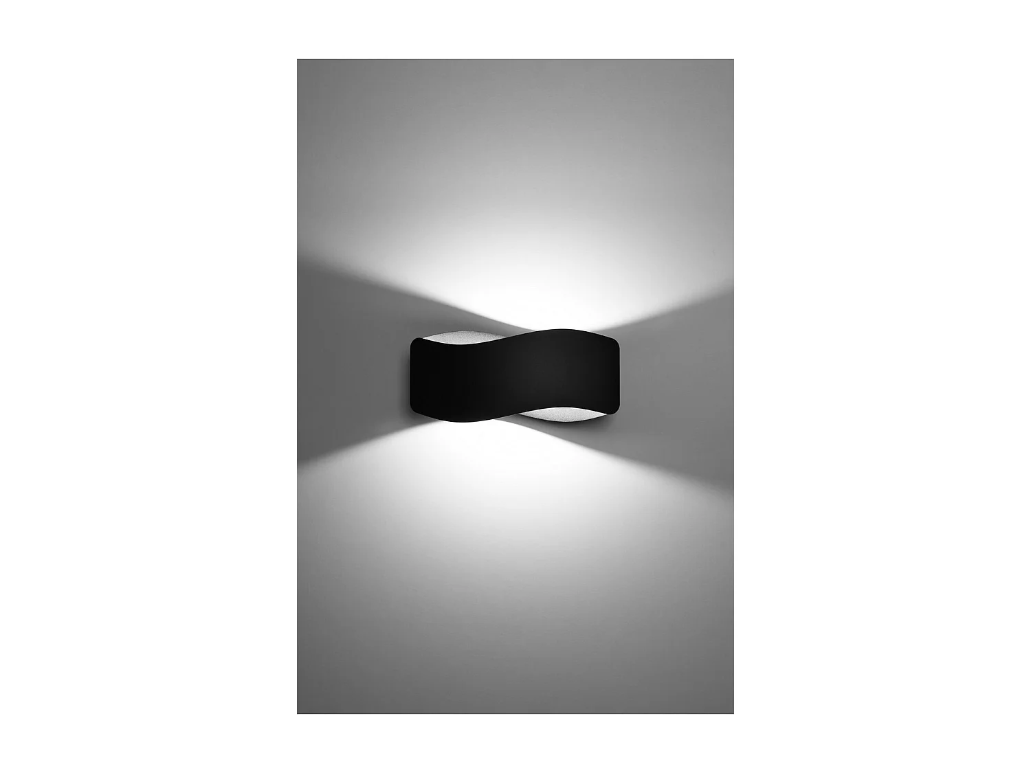 Wandlampen Tila Modern Van  - 1 Lichtbronnen - L.30 X H.13 Cm - Zwart