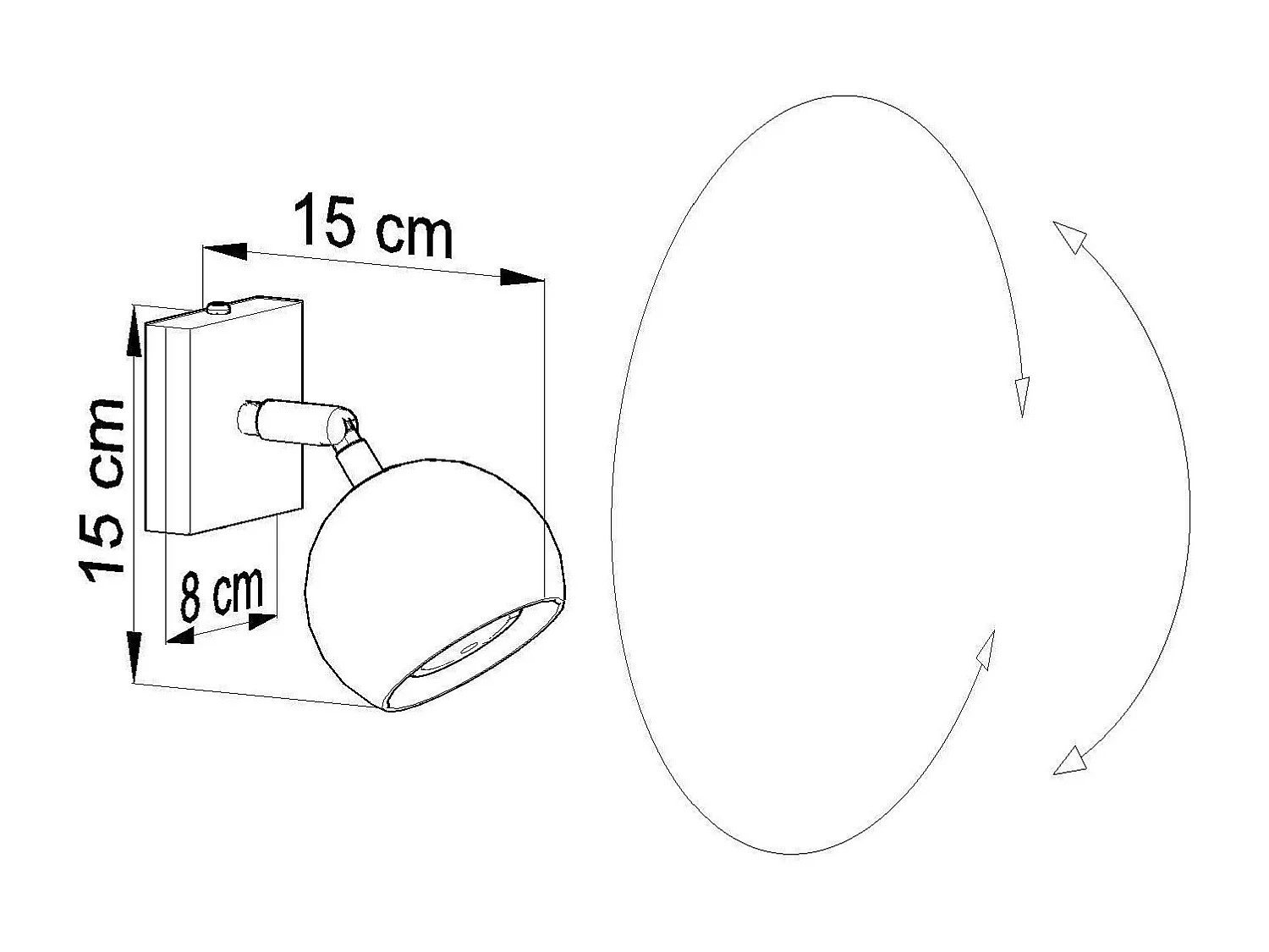 Sollux OCULARE - 1 Lichtscheinwerfer Schwarz, GU10
