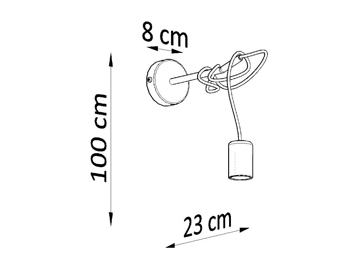 Sollux EDISON Applique murale à 1 ampoule noire, E27