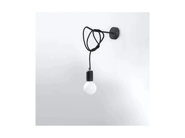 Sollux EDISON Applique murale à 1 ampoule noire, E27