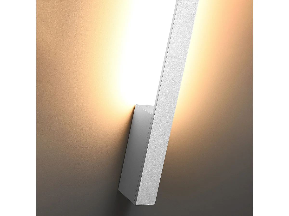 Candeeiros De Parede Sappo Moderno, Alumínio - 1 Lichtbronnen - L.4 X H.150 Cm - Branco