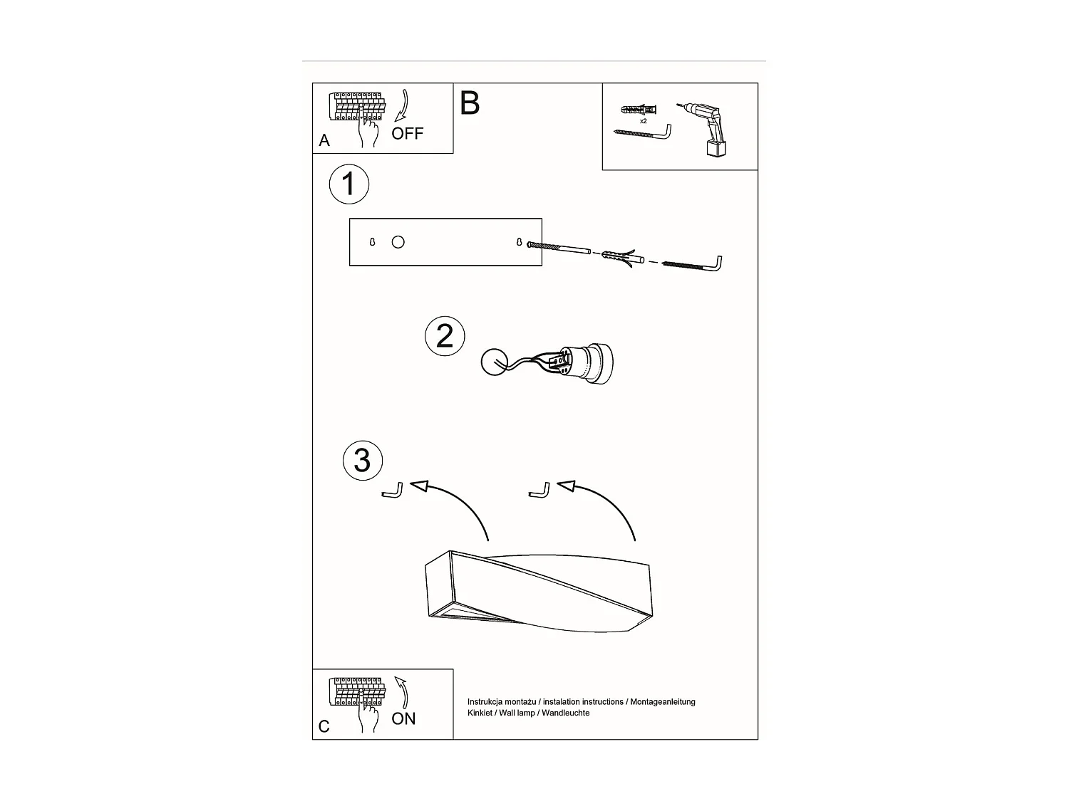 Sollux SIGMA Appliques Up & Down Twist Gris E27