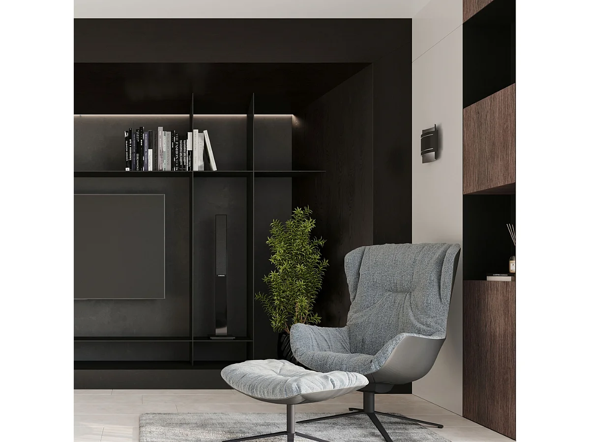 Sollux lichting Hestia Up & Down Wandleuchte, Schwarz, 21 cm