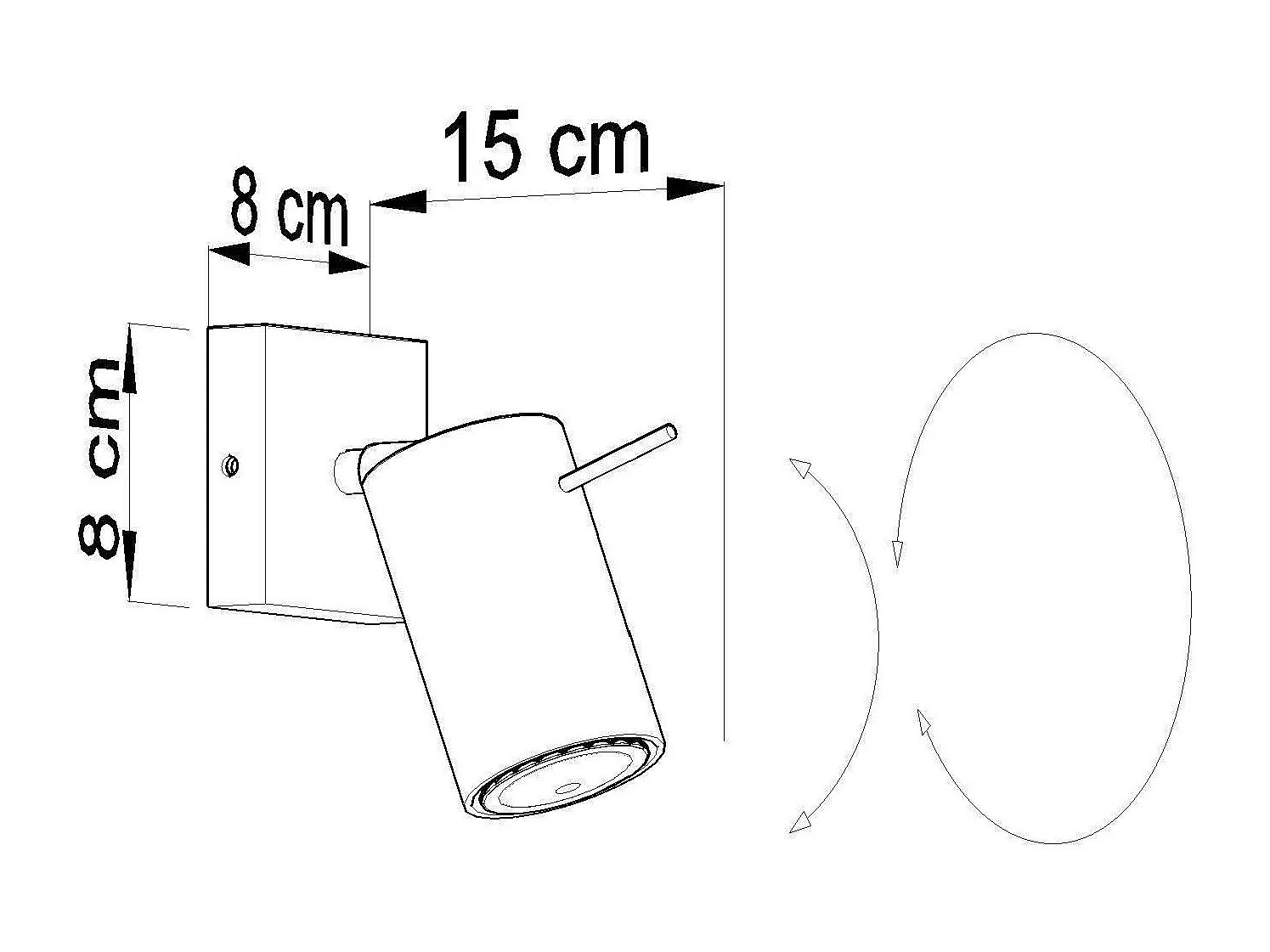 Wandlampen Ring Modern Van  - 1 Lichtbronnen - L.8 X H.8 Cm - Grijs