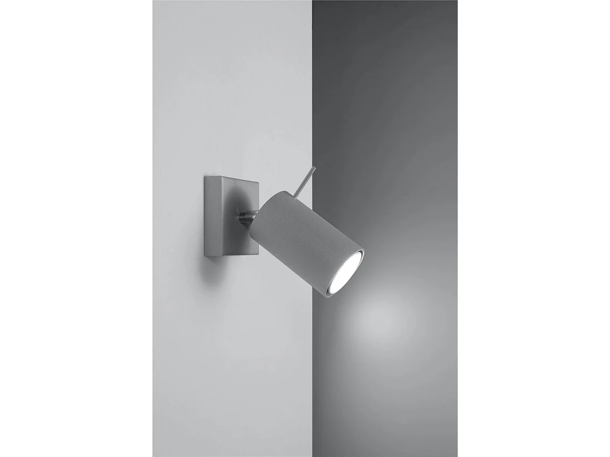 Wandlampen Ring Modern Van  - 1 Lichtbronnen - L.8 X H.8 Cm - Grijs