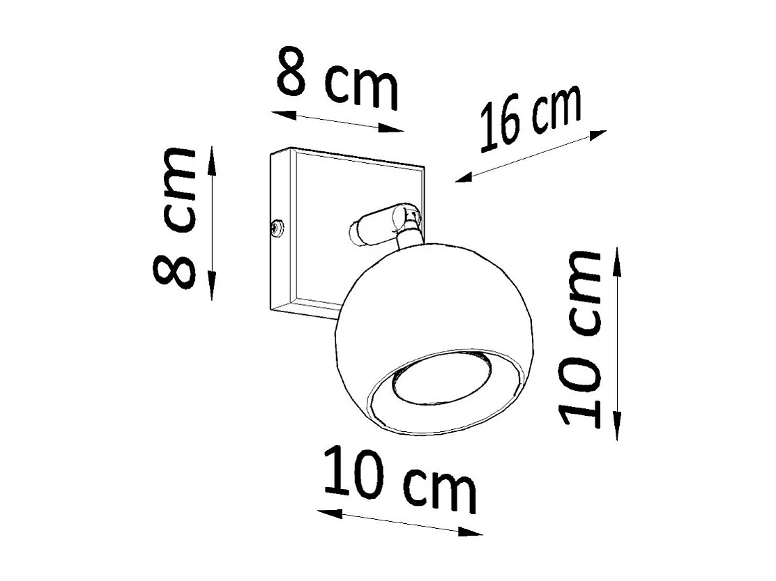 Sollux OCULARE - 1 foco de pared de luz blanca, GU10