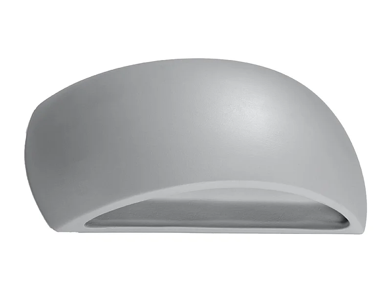 Wandlampen Pontius Modern Van  - 1 Lichtbronnen - L.32 X H.14 Cm - Grijs