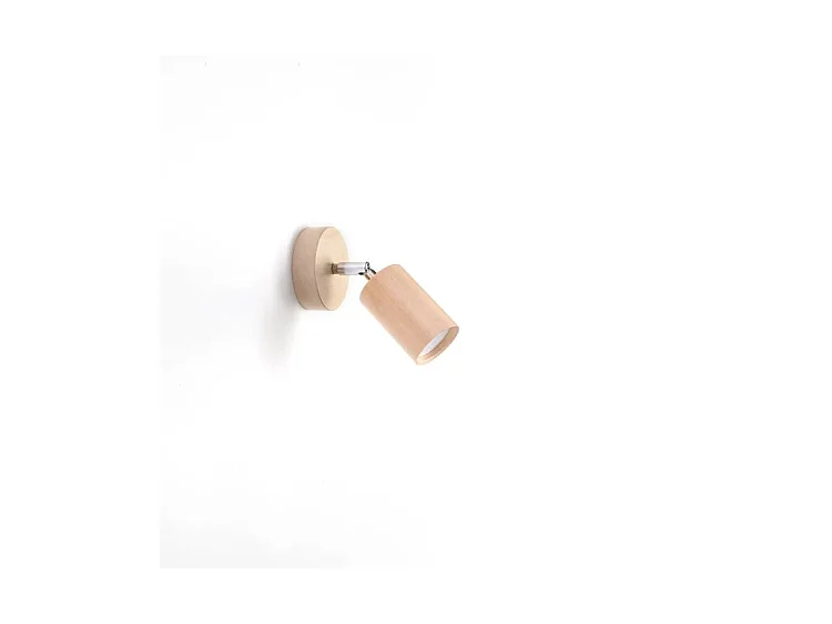 Sollux BERG Applique Murale Spot Simple Bois Naturel GU10