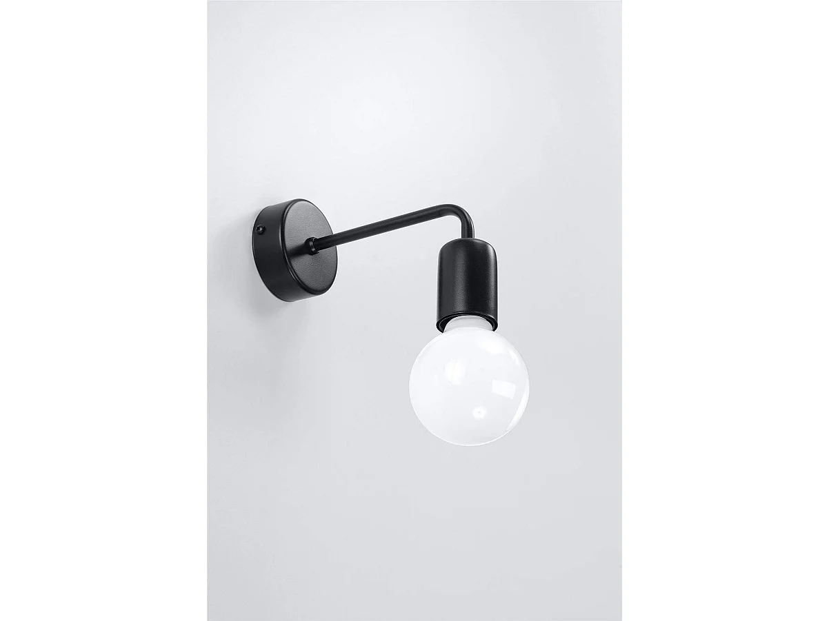 Wandlampen Duomo Zolder Van  - 1 Lichtbronnen - L.8 X H.8 Cm - Zwart