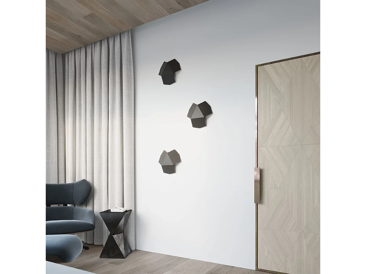 Kinkiety Nowoczesny Tre, Stal - 2 Źródło - L.30 X H.8 Cm - Czarny