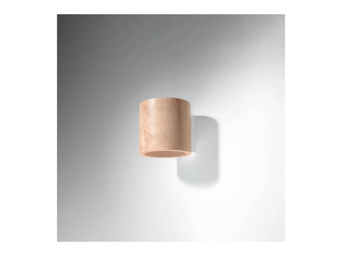 Appliques Orbis Scandinave En Bois - 1 Sources Lumineuses - L.10 X H.10 Cm - Bois Naturel