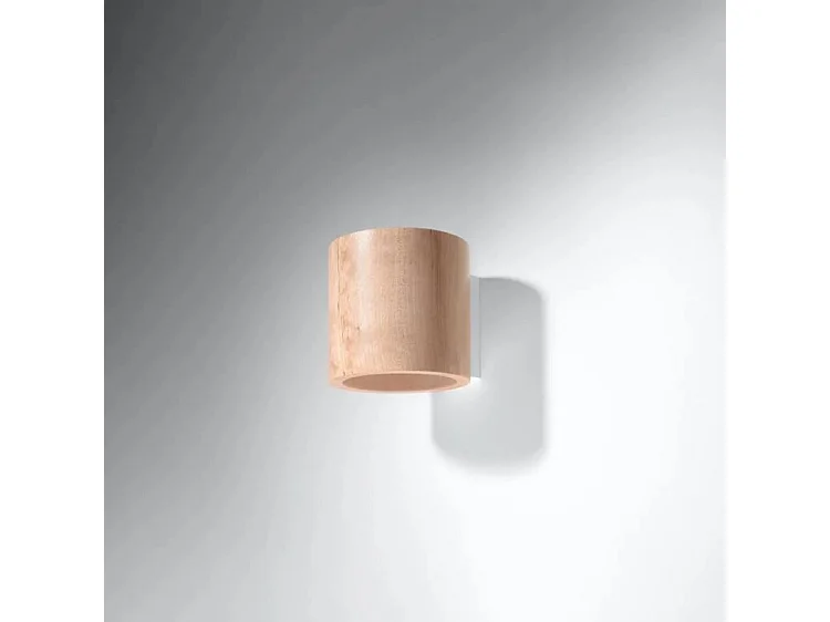 Appliques Orbis Scandinave En Bois - 1 Sources Lumineuses - L.10 X H.10 Cm - Bois Naturel