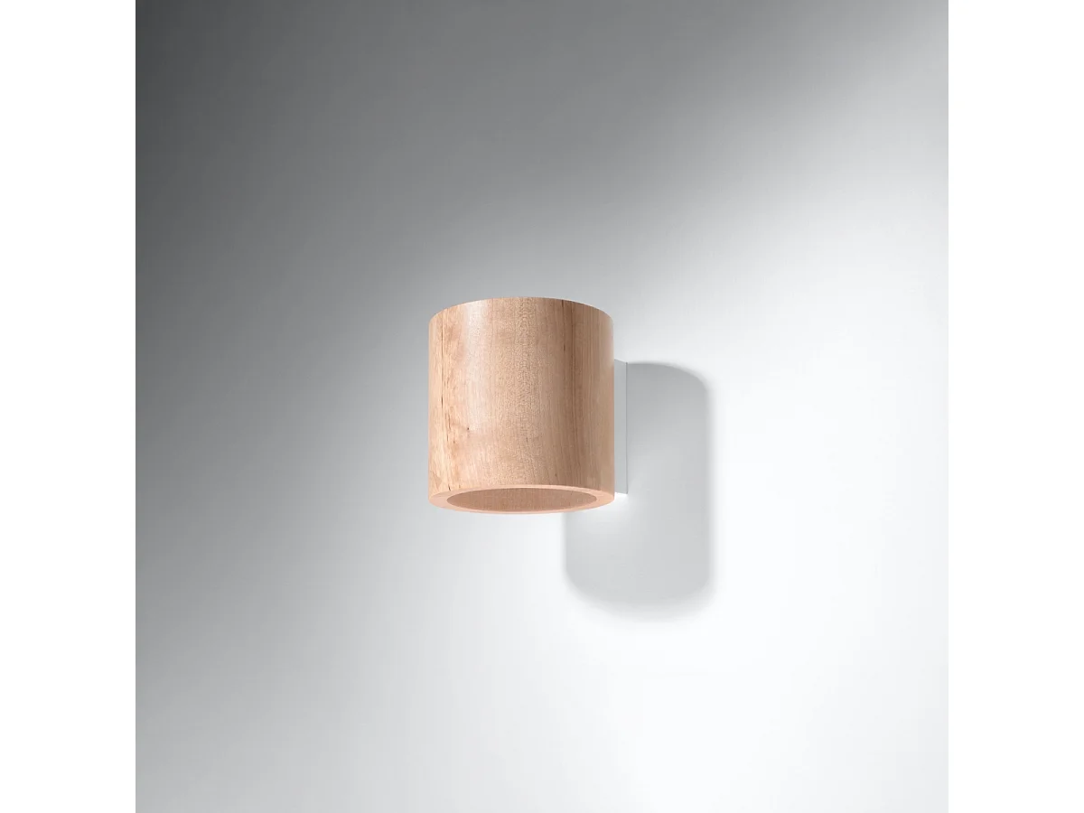 Appliques Orbis Scandinave En Bois - 1 Sources Lumineuses - L.10 X H.10 Cm - Bois Naturel