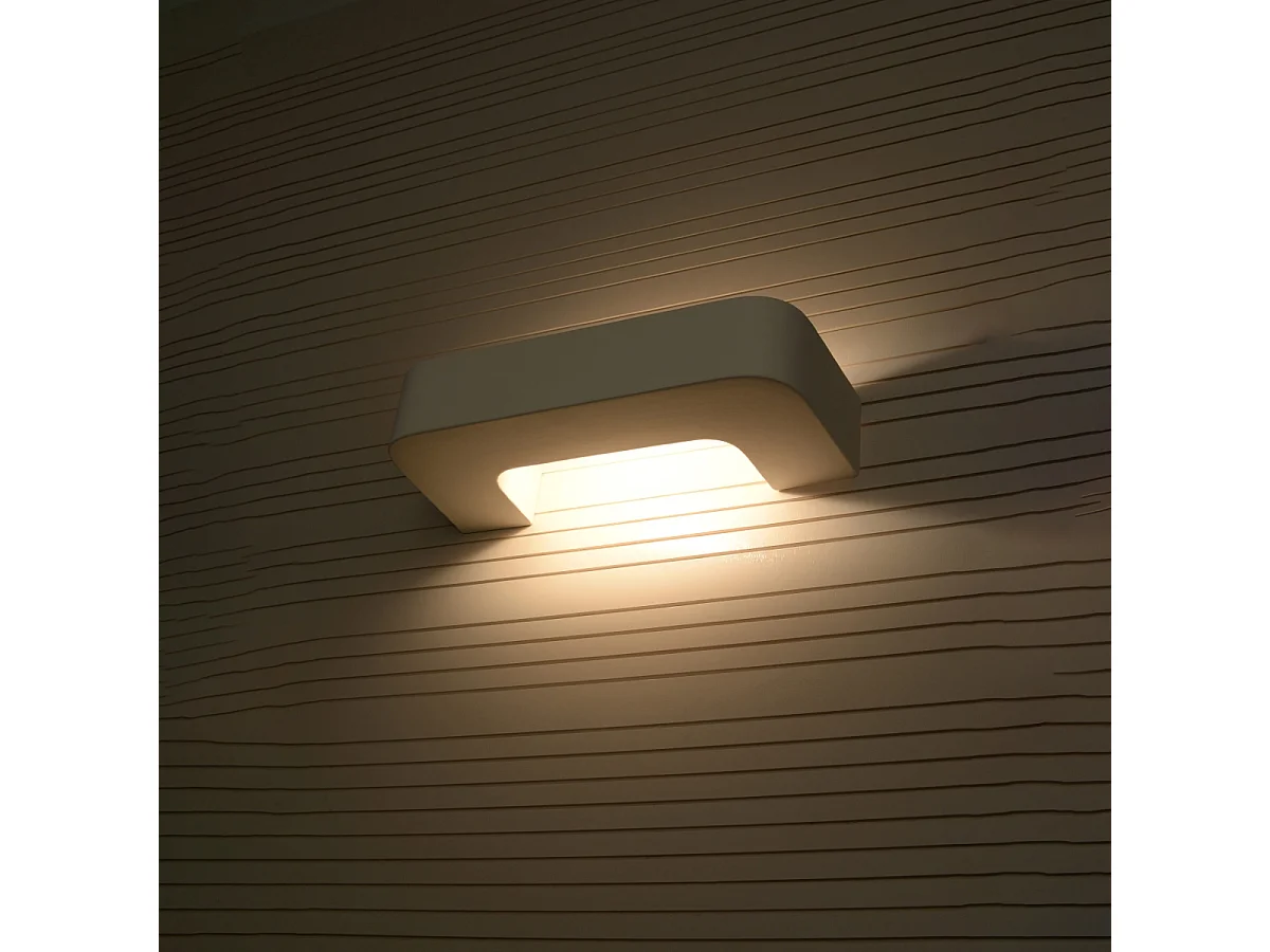 Sollux - 1 licht Ceramic Flush Wandleuchte Weiß, E27