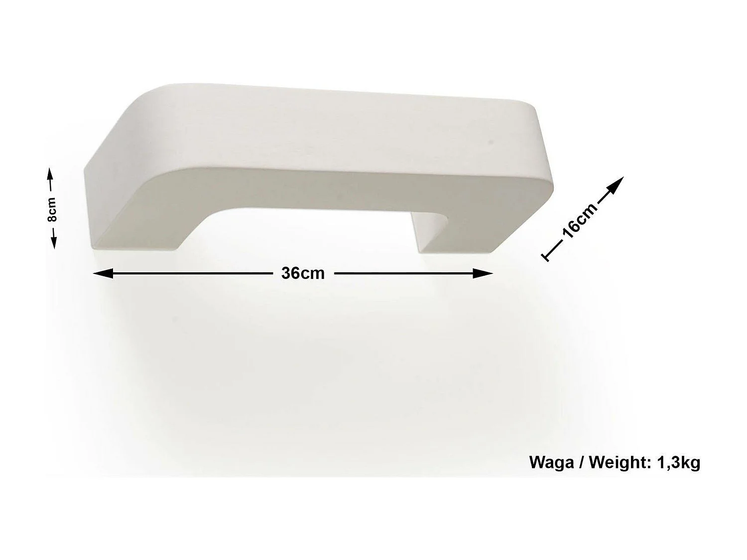 Sollux Applique murale à 1 ampoule en céramique blanche, E27