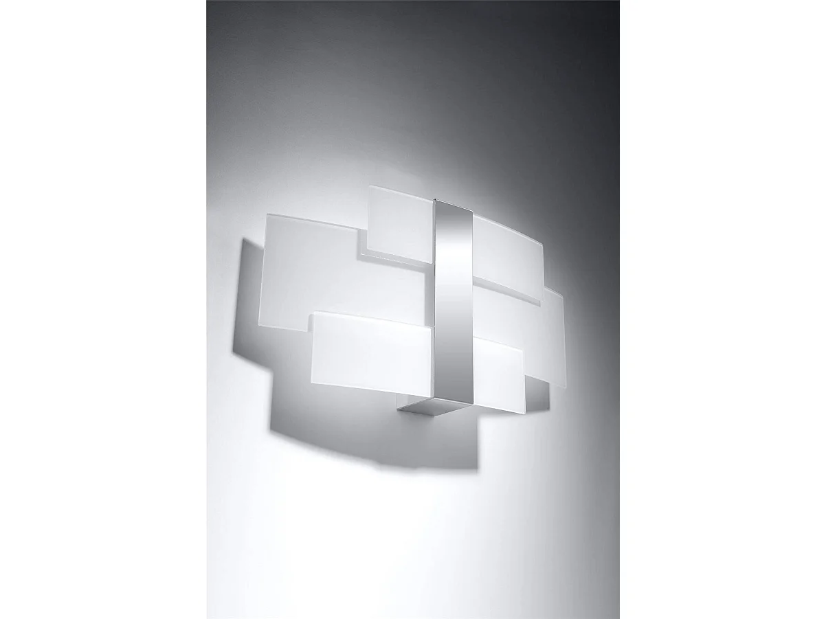 Sollux CELIA - Aplique de pared a ras de suelo con 2 luces Cromo, Blanco, G9