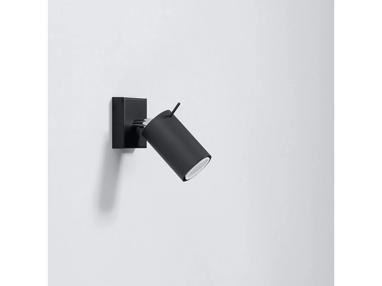 Candeeiros De Parede Ring Moderno, Aço - 1 Lichtbronnen - L.8 X H.16 Cm - Preto