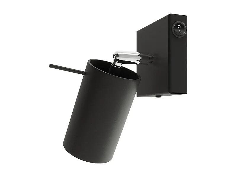 Candeeiros De Parede Ring Moderno, Aço - 1 Lichtbronnen - L.8 X H.16 Cm - Preto