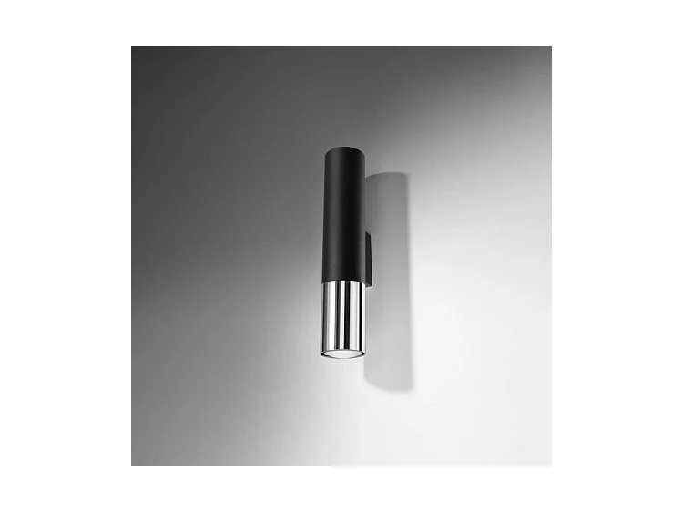 Sollux LOOPEZ Up & Down Applique Noir, Chrome GU10