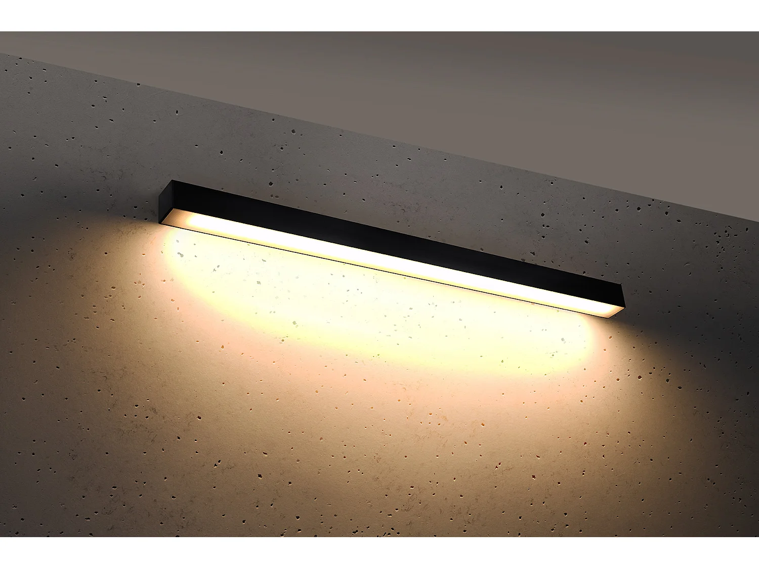 Integrated LED Flush Wall lichts Black 95cm 3000K Integrierte LED-Wandleuchten Schwarz 95cm 3000K