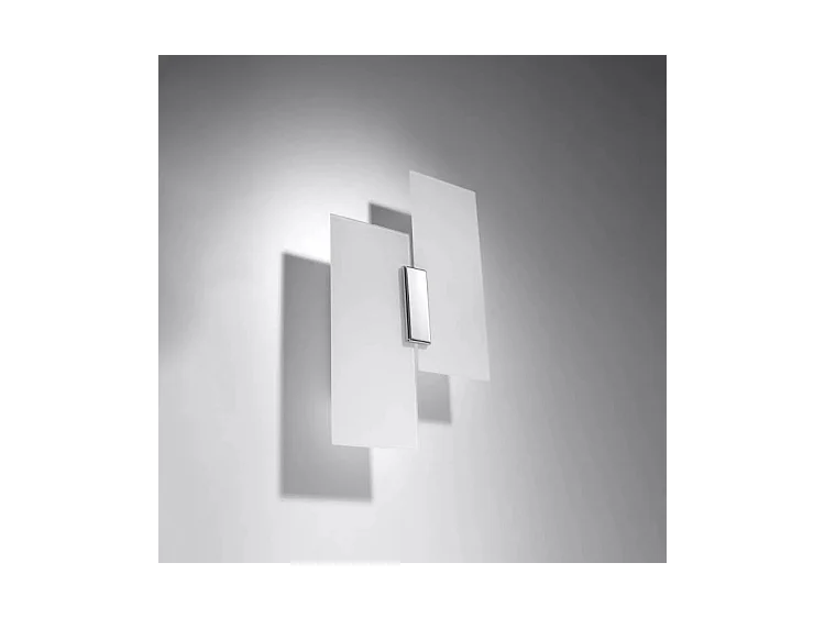 Sollux FABIANO Applique murale à 2 ampoules, blanc, chrome, E27