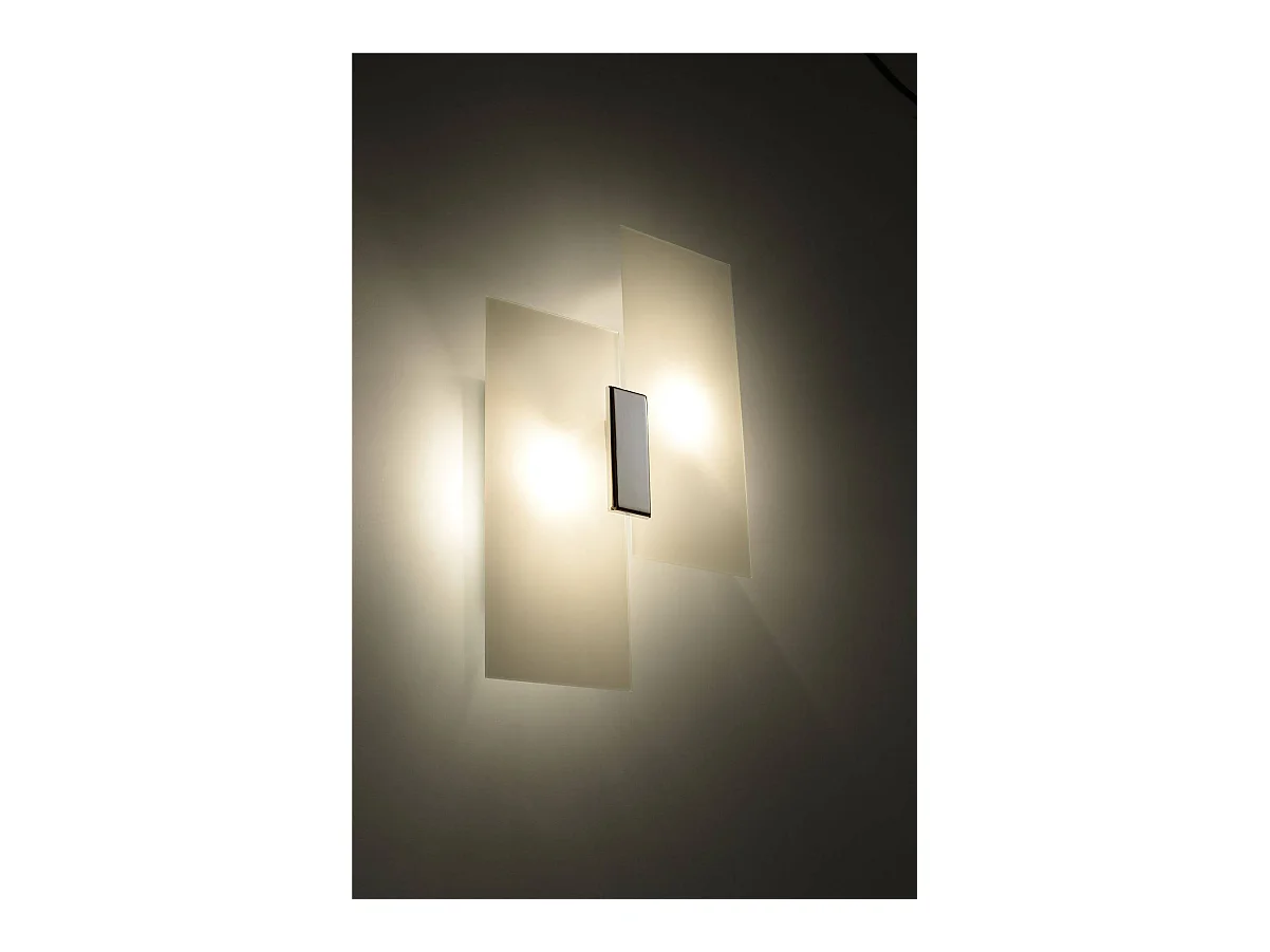 Sollux FABIANO - 2 Licht Wandleuchte Weiß, Chrom, E27