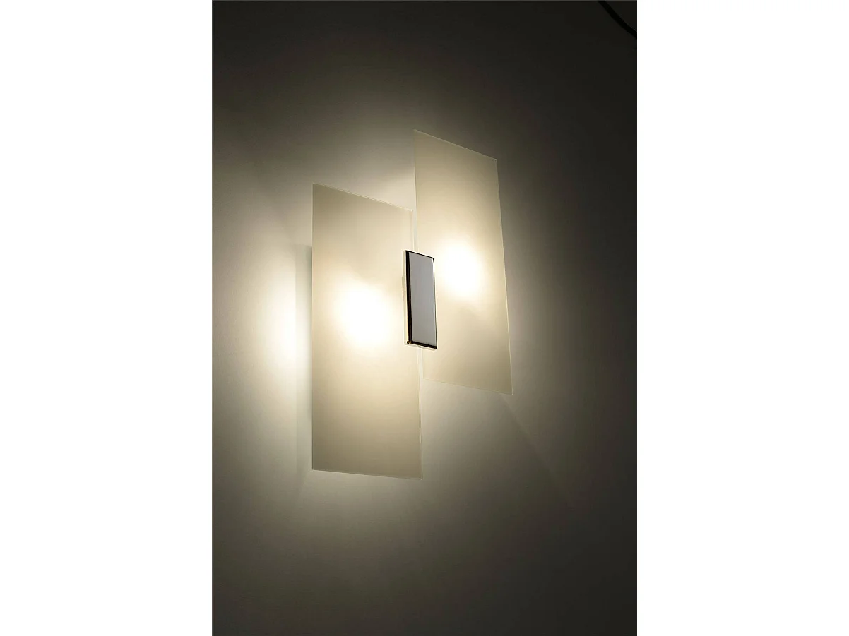 Sollux FABIANO Applique murale à 2 ampoules, blanc, chrome, E27