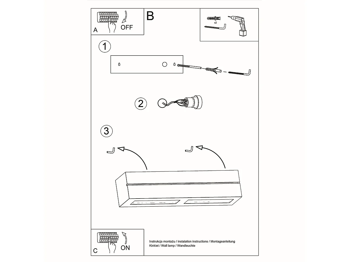 Appliques Vega Moderne En Céramique - 1 Sources Lumineuses - L.32,5 X H.9,5 Cm - Blanc