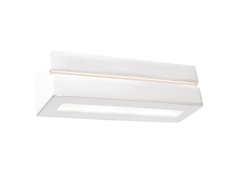 Appliques Vega Moderne En Céramique - 1 Sources Lumineuses - L.32,5 X H.9,5 Cm - Blanc