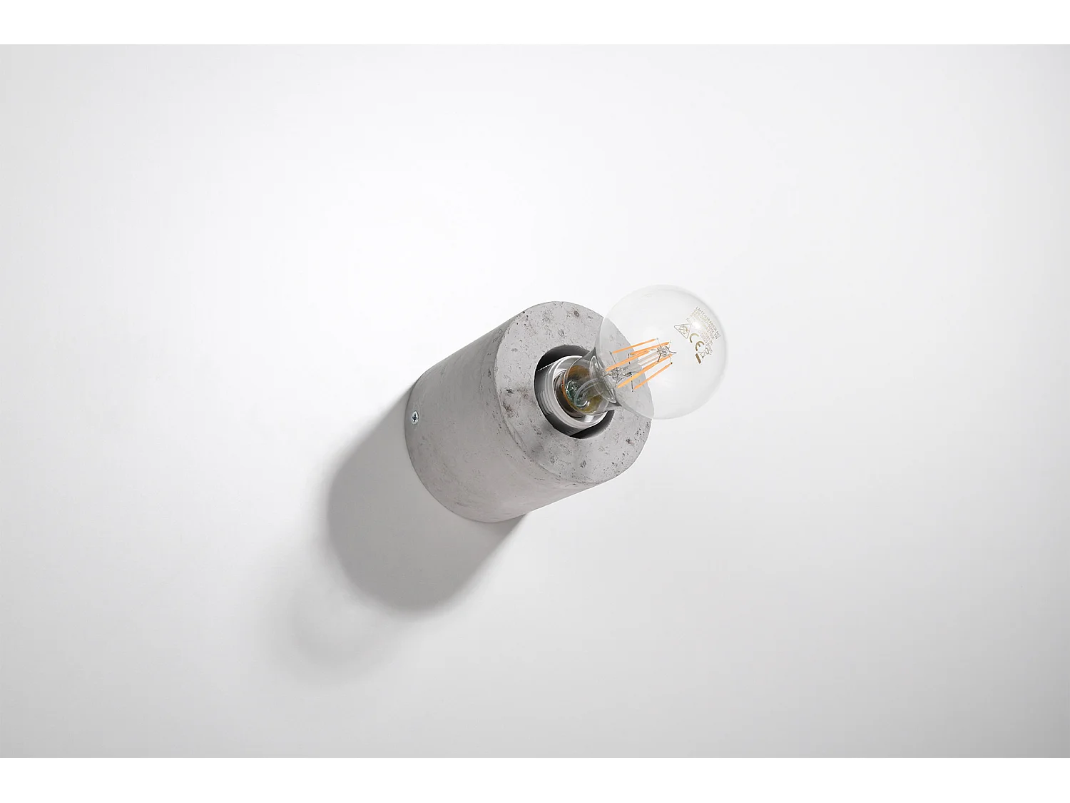 Surface Mounted Round Wall Lamp Grey E27 Runde Aufbau-Wandleuchte Grau E27