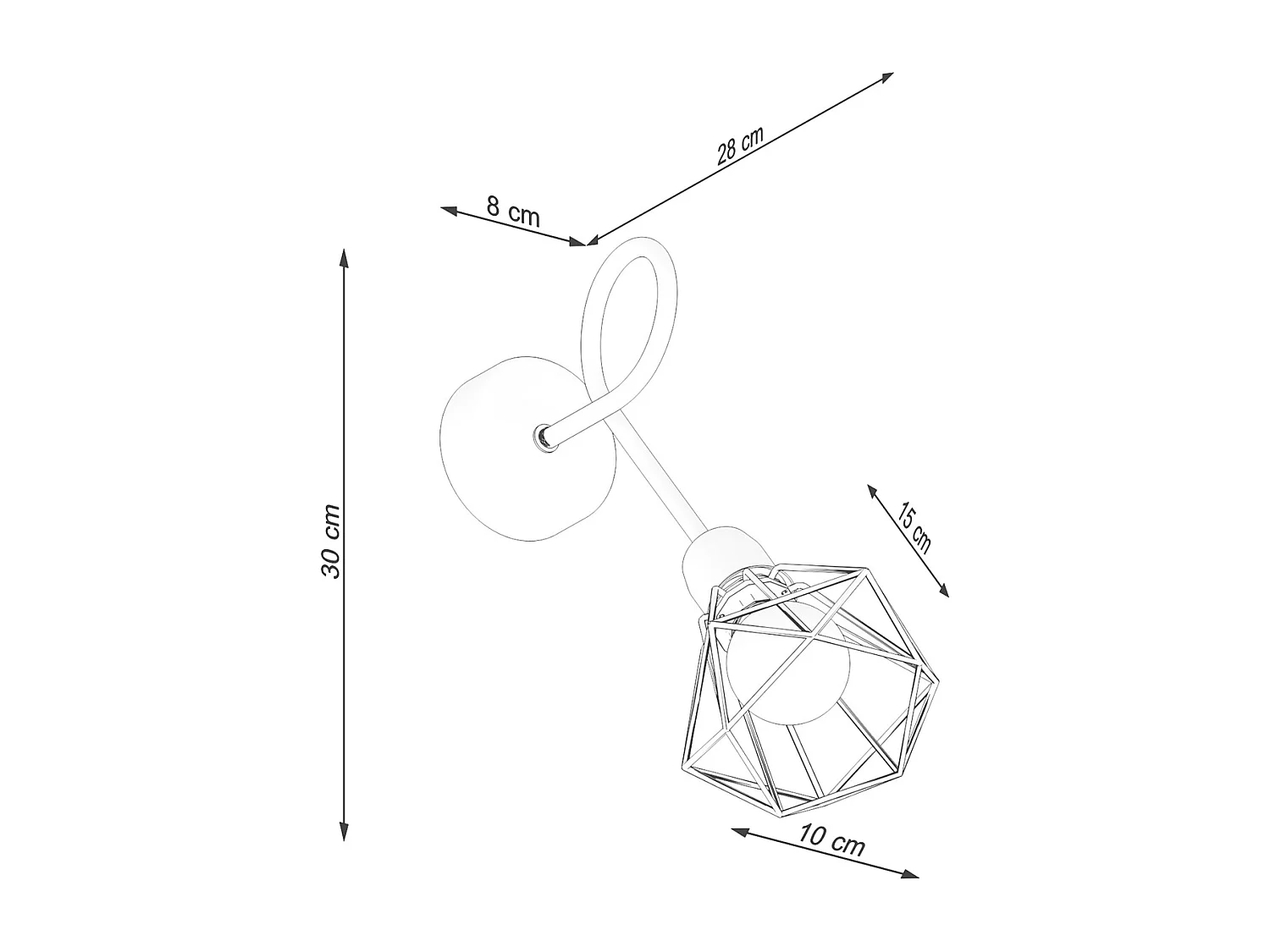 Wandlampen Artemis Modern Van  - 1 Lichtbronnen - L.15 X H.30 Cm - Zwart