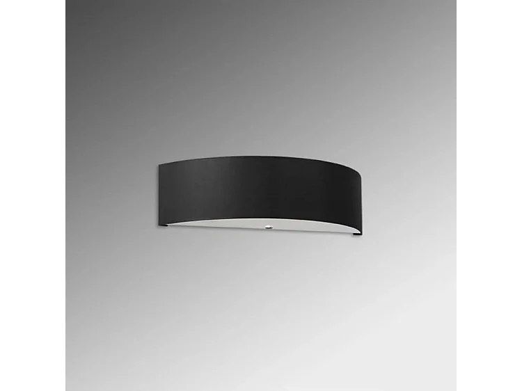 Flush Wall lichts Semi Circle Black 2x E27 Flächenbündige Wandleuchten Halbkreis Schwarz 2x E27