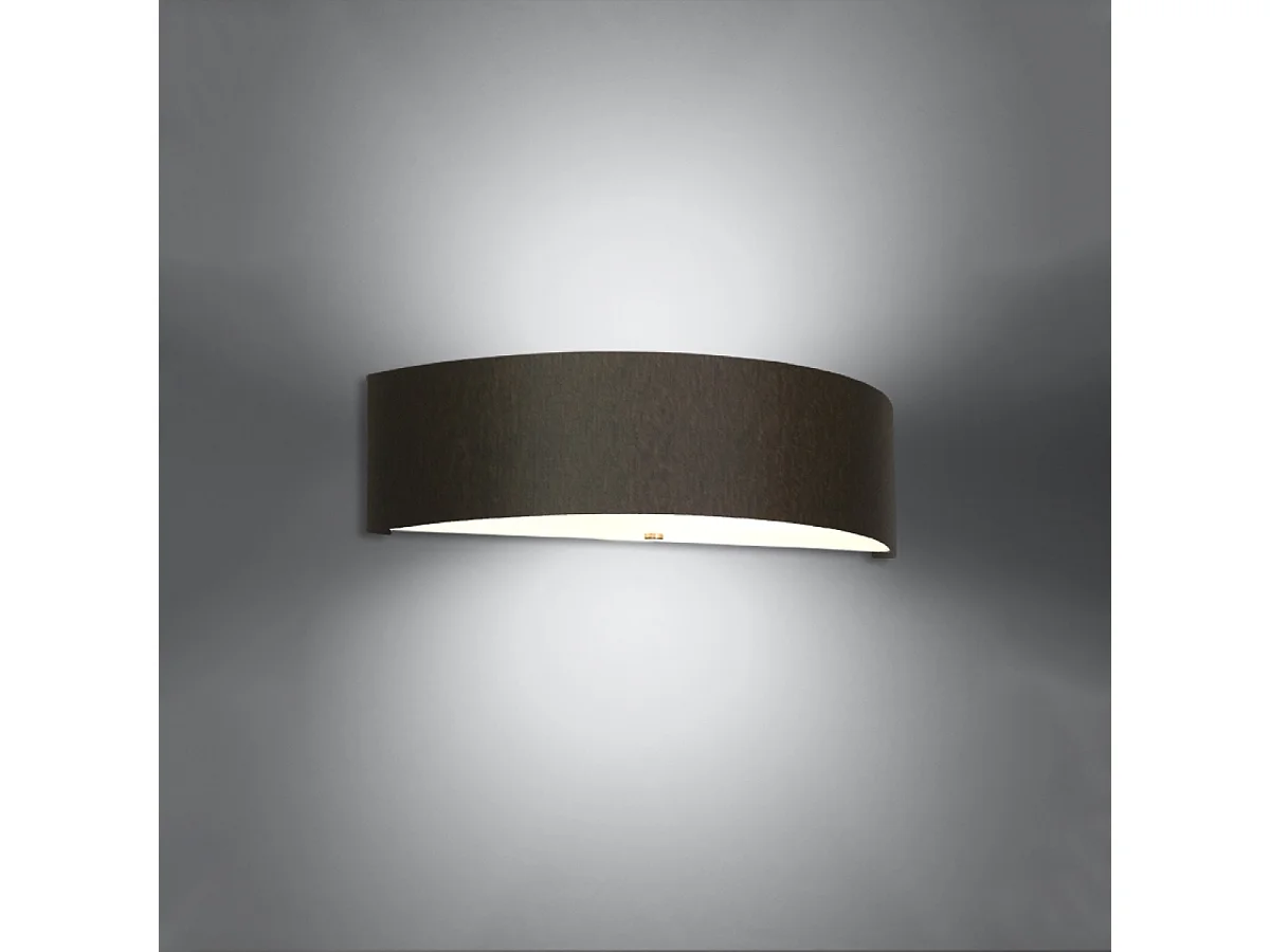 Flush Wall lichts Semi Circle Black 2x E27 Flächenbündige Wandleuchten Halbkreis Schwarz 2x E27