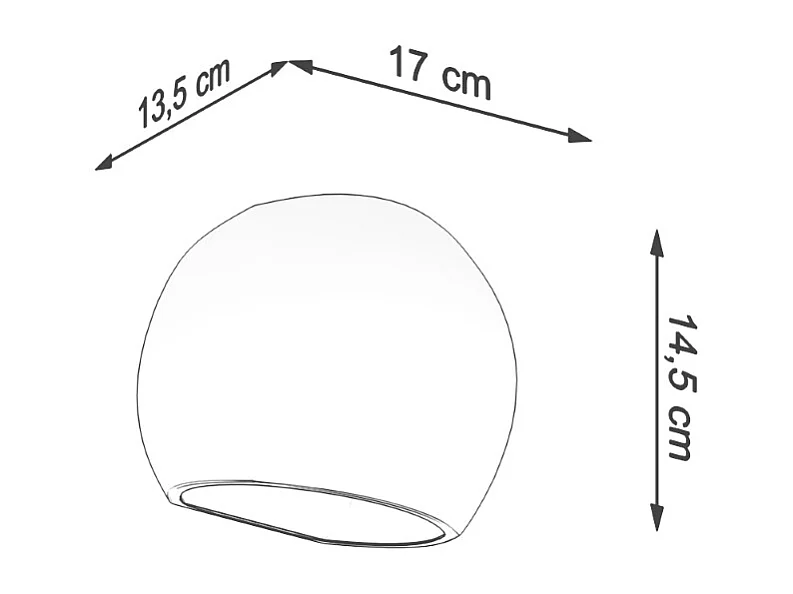 Kinkiet lakierowany GLOBE biały połysk